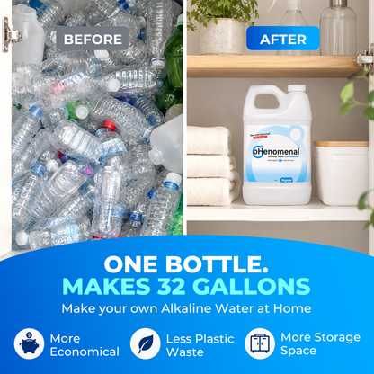 pHenomenal Water Regular Tasteless One Gallon Concentrate (With Pump) - Makes 32 Gallons
