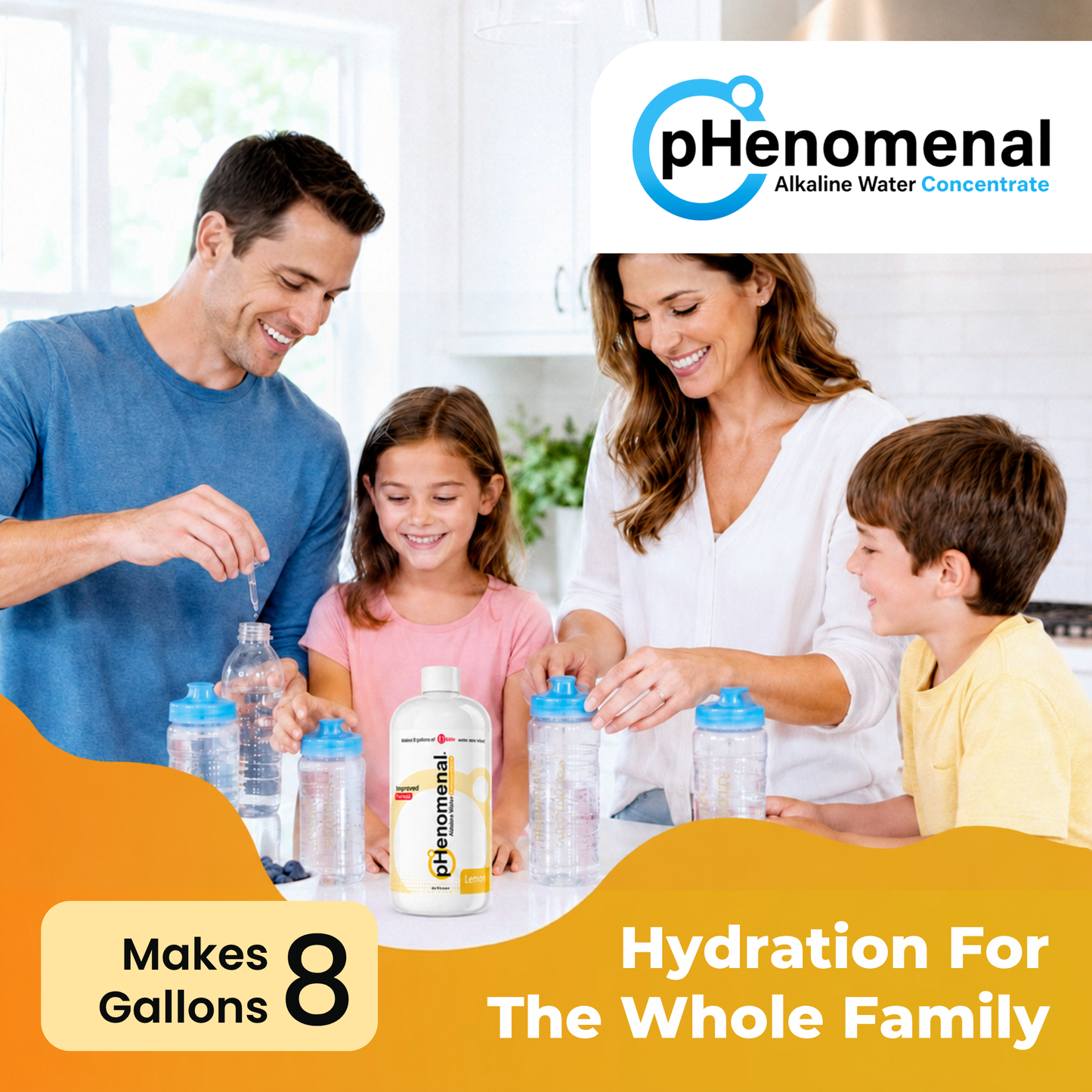 pHenomenal Water Lemon Flavor 32 Oz Concentrate - Makes 8 Gallons