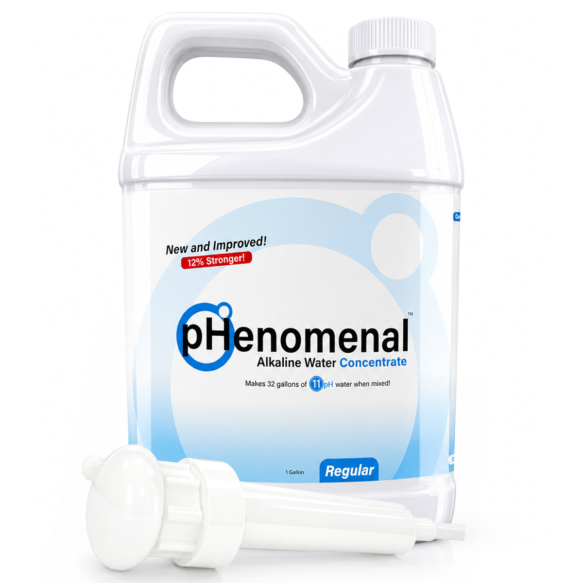 pHenomenal Water Regular Tasteless One Gallon Concentrate (With Pump) - Makes 32 Gallons