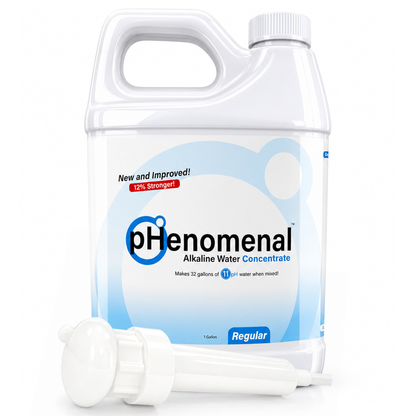 pHenomenal Water Regular Tasteless One Gallon Concentrate (With Pump) - Makes 32 Gallons