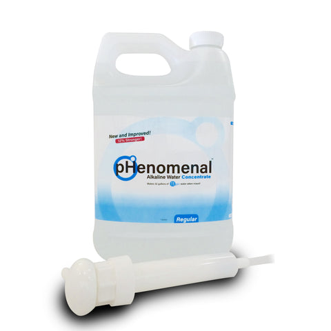 pHenomenal Water Regular Tasteless One Gallon Concentrate (With Pump) - Makes 32 Gallons