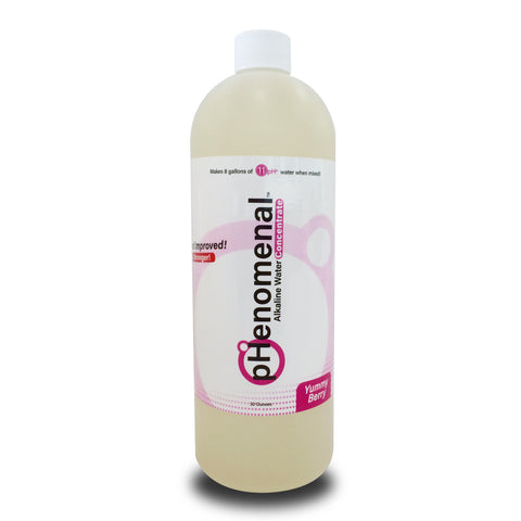 pHenomenal Water Yummy Berry Flavor 32 Oz Concentrate - Makes 8 Gallons